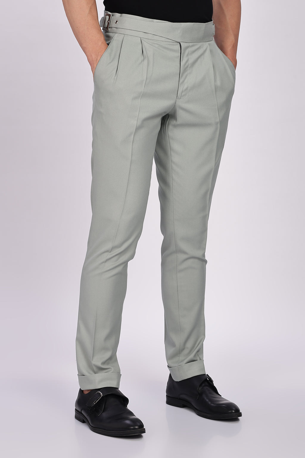 Classic Buckle Light Sage Gurkha Pant