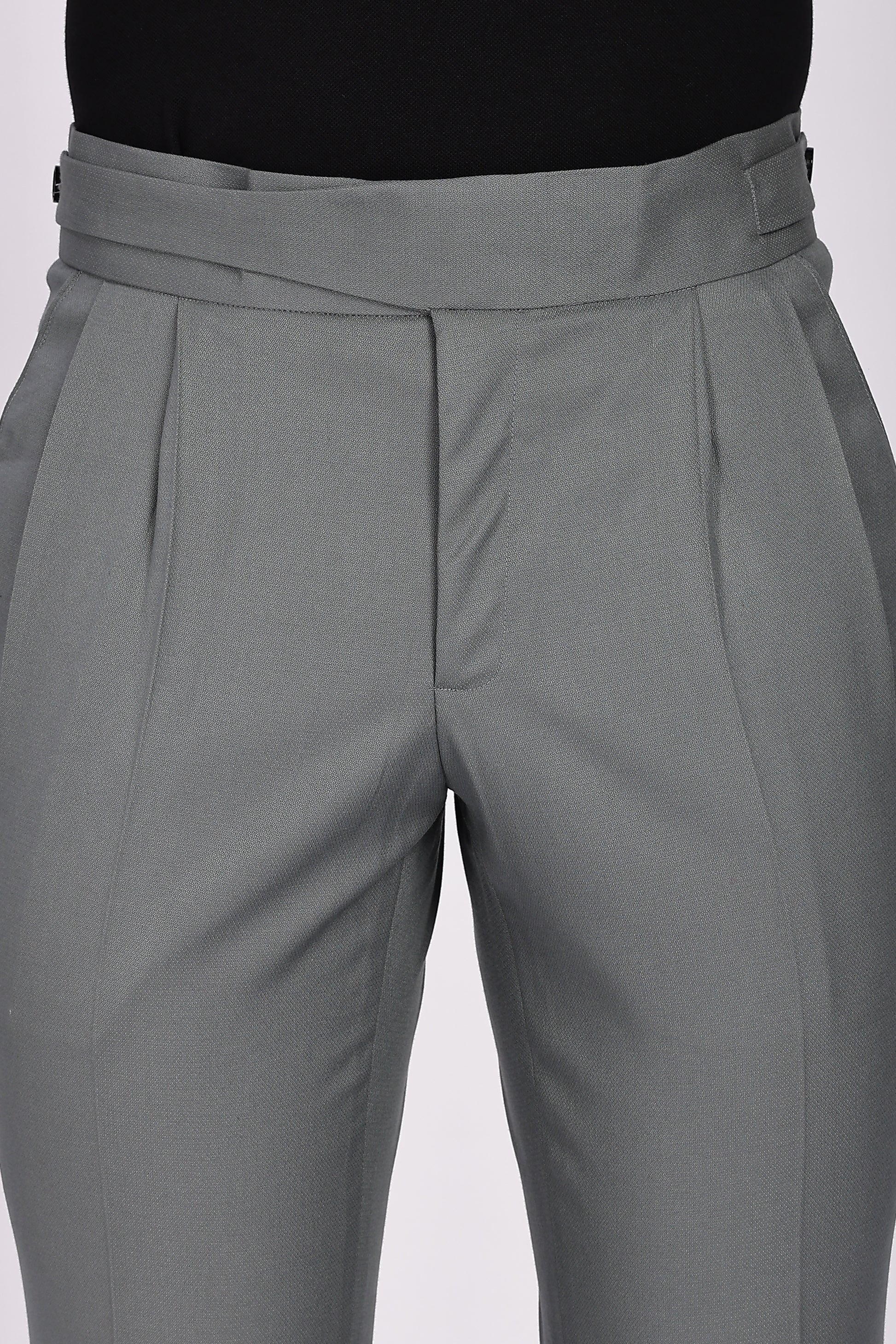 Classic Button Perfect Grey Gurkha Pant