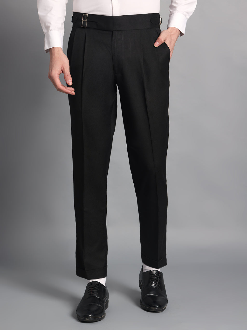 Double Buckle Royal Black Gurkha Pant