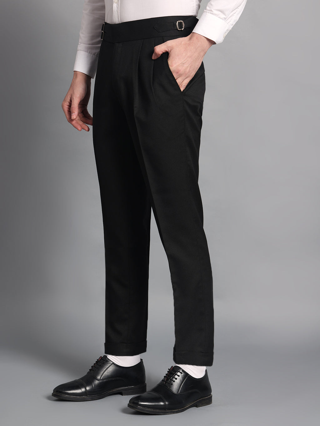 Double Buckle Royal Black Gurkha Pant