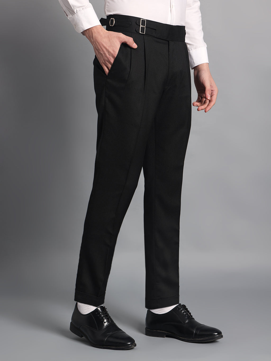 Double Buckle Royal Black Gurkha Pant