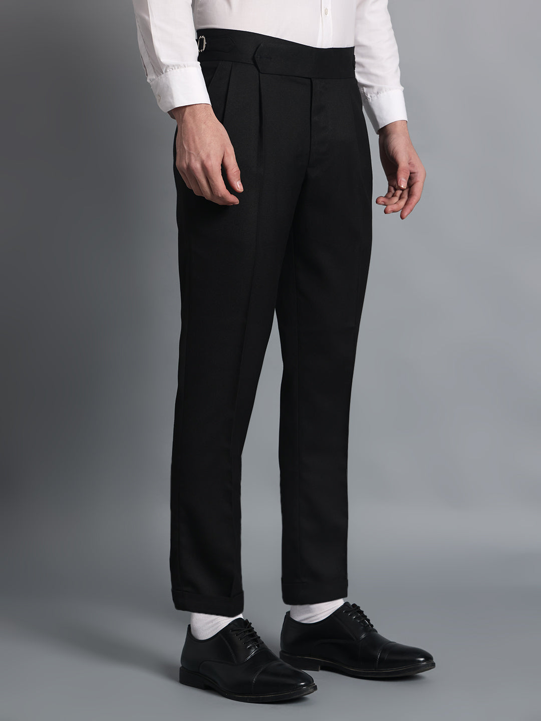 Single Buckle Royal Black Gurkha Pant