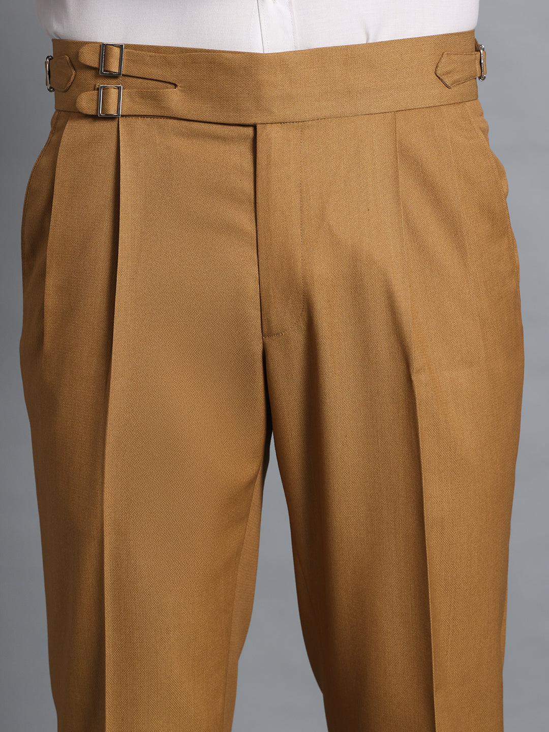 Double Buckle Camel Brown Gurkha Pant