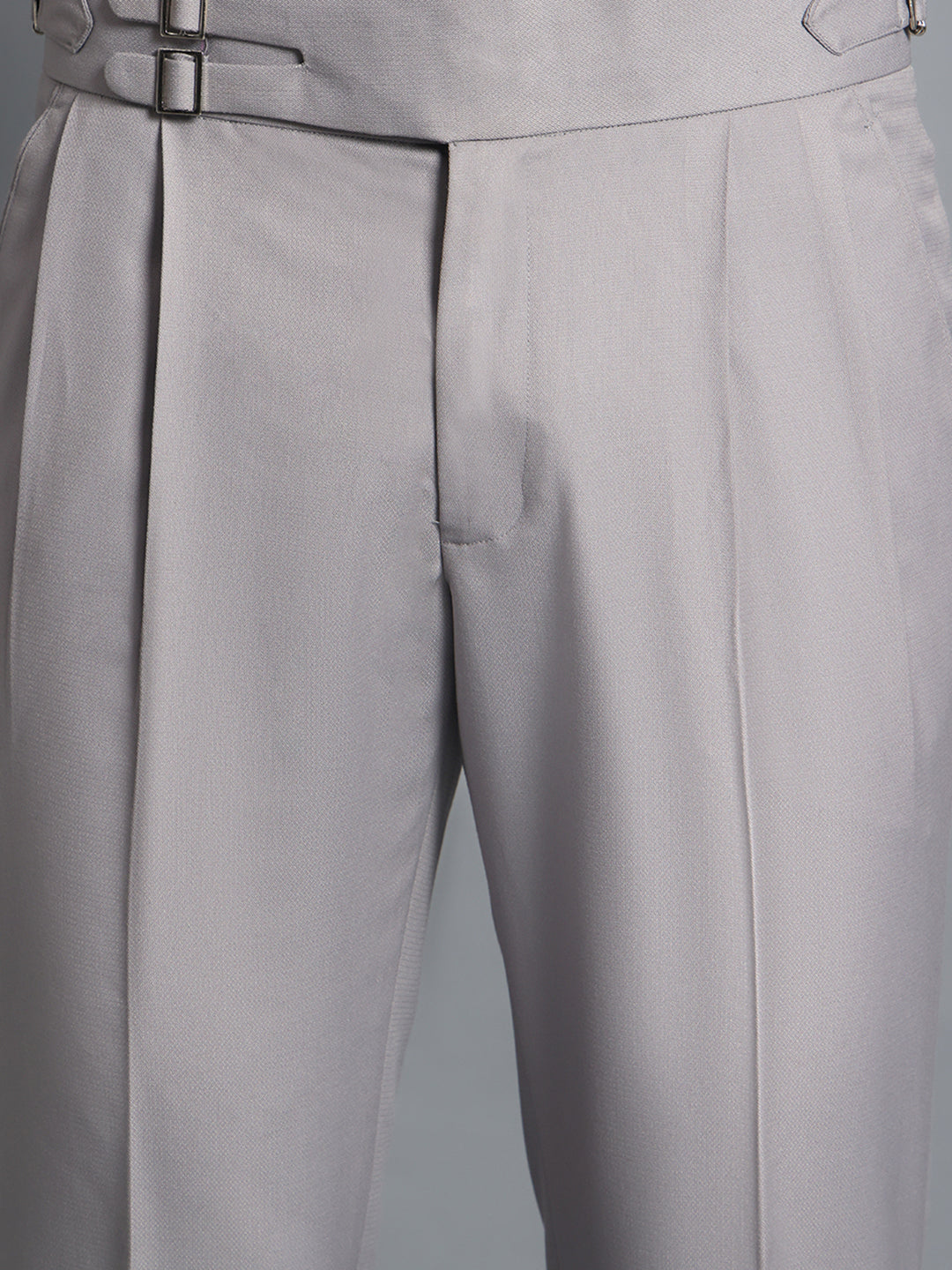 Double Buckle Light Grey Gurkha Pant