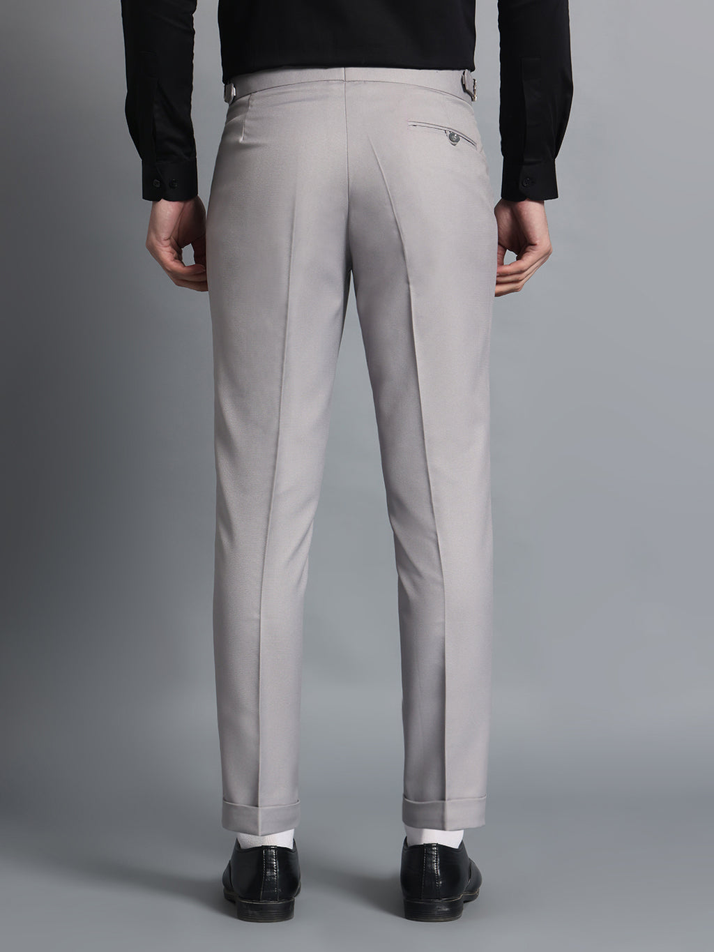 Double Buckle Light Grey Gurkha Pant
