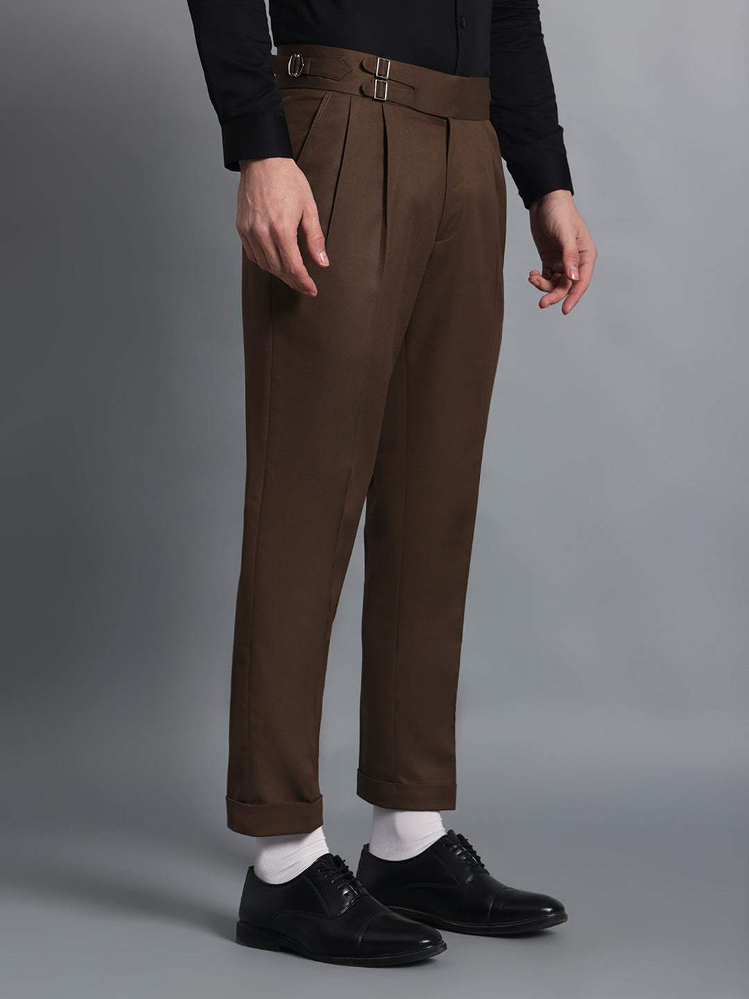 Double Buckle Coffee Brown Gurkha Pant