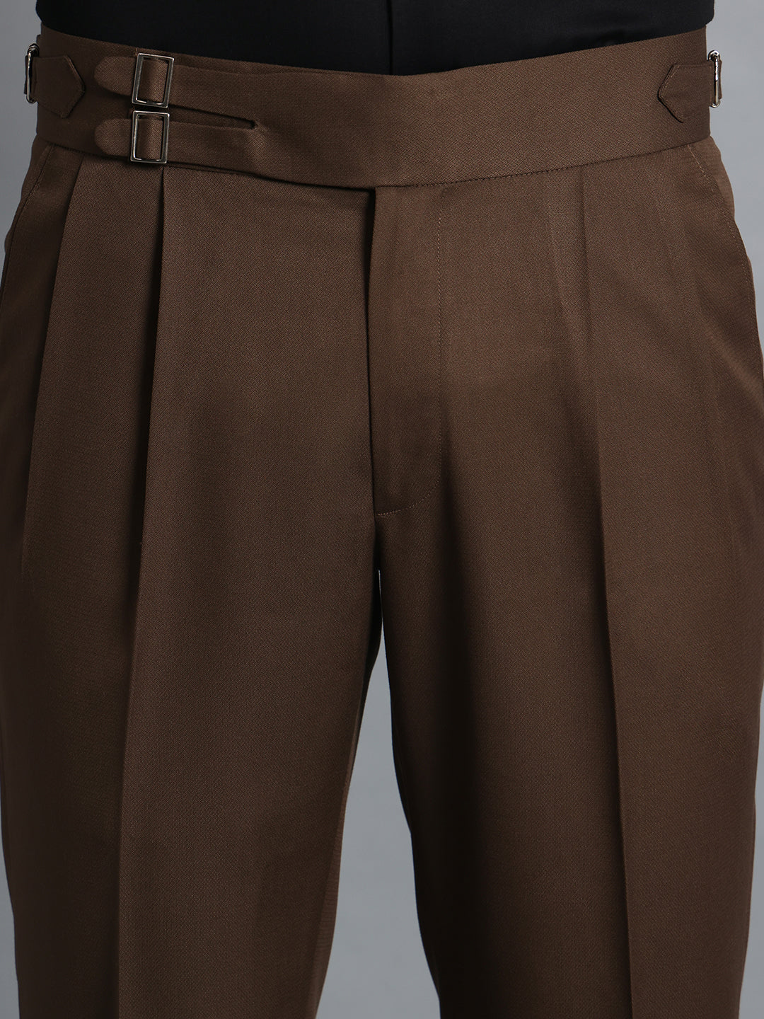 Double Buckle Coffee Brown Gurkha Pant